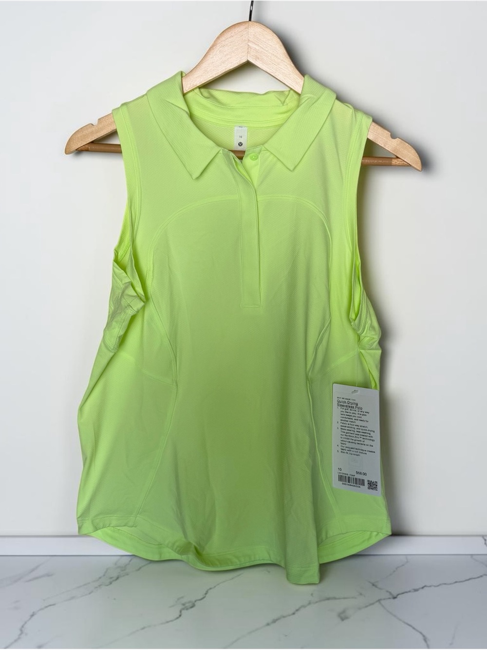 NEW lululemon athletica Sleeveless Polo Tank in Neon Lime